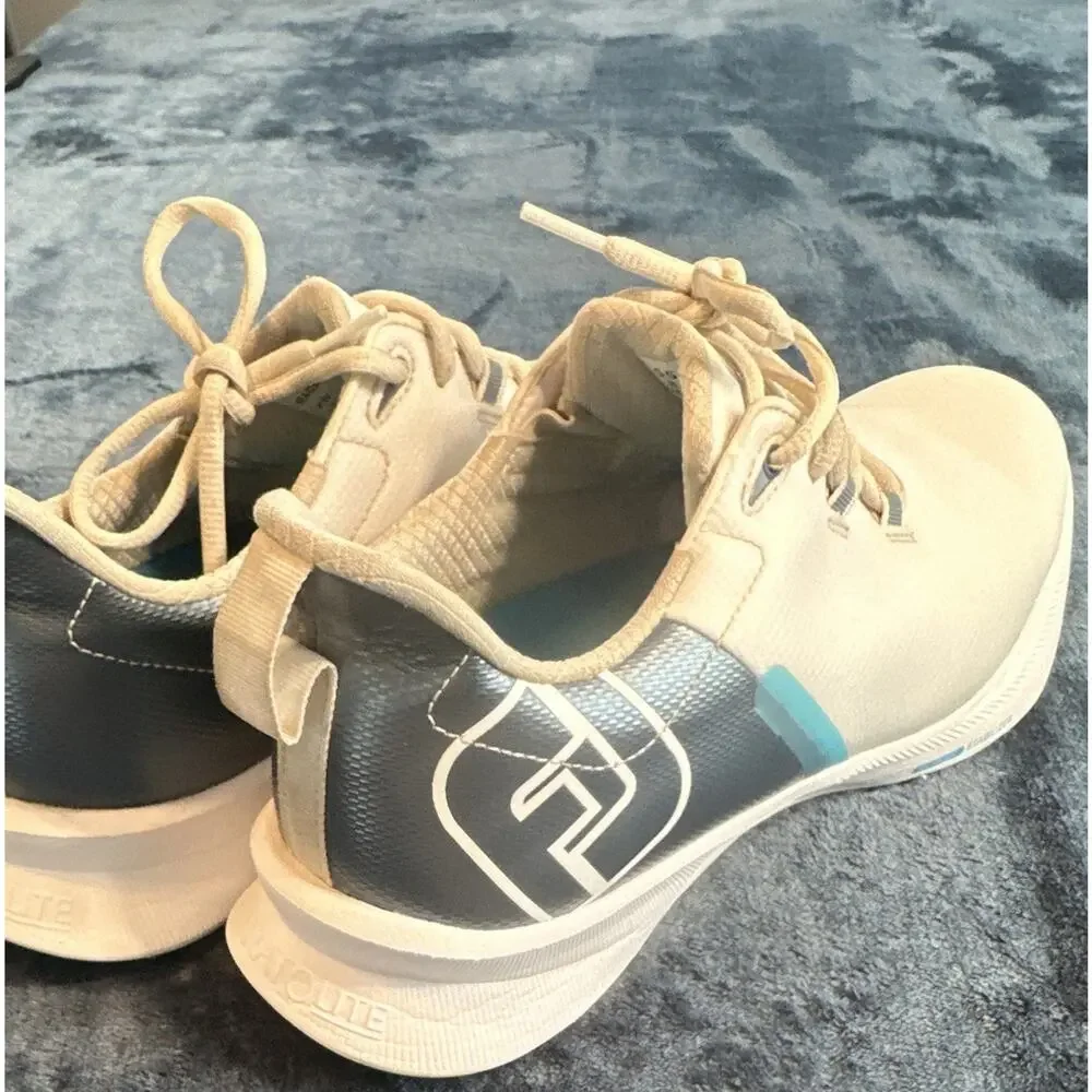 FootJoy Spikeless 55454 Men’s Golf Shoes Sneaker White Gray Blue 8.5 M